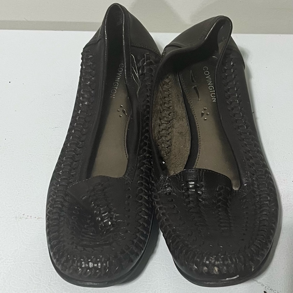 Brown Woven Loafers